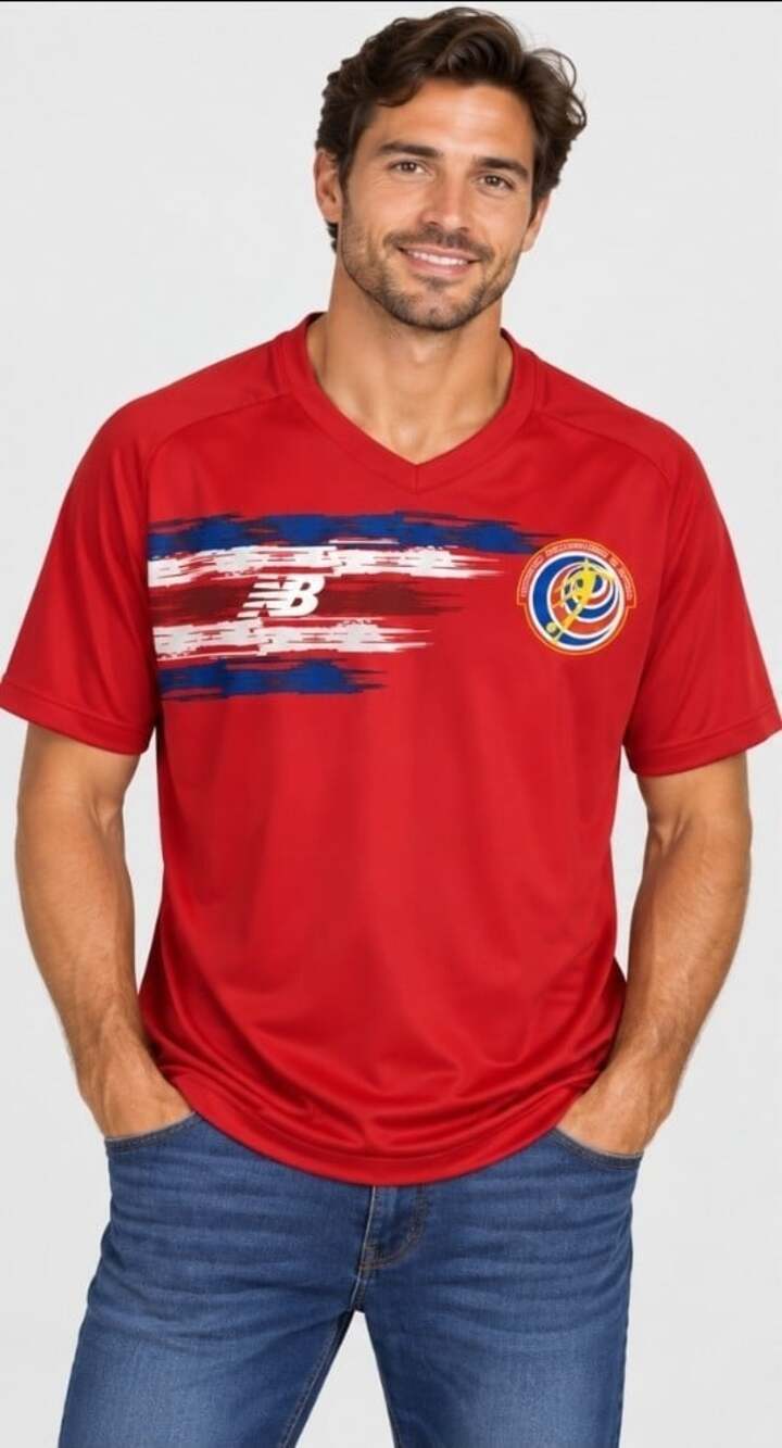 New Balance Dry Costa Rica Soccer Jersey Women’s Large Shirt Red Excellent T110
